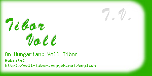 tibor voll business card